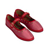 MARY JANE // STUDS SATIN PINK