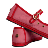 MARY JANE // STUDS SATIN PINK